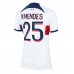 Maillot de foot Paris Saint-Germain Nuno Mendes #25 Extérieur vêtements Femmes 2023-24 Manches Courtes
